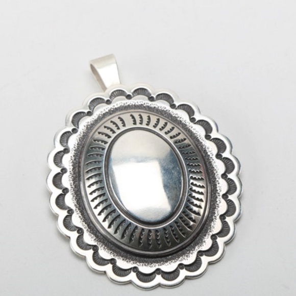 Navajo Artist Fidel Bahe Sterling Silver Concho - Picture 4 of 5
